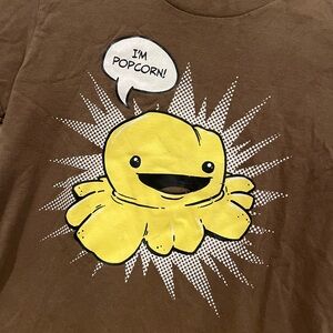 I am popcorn! Octopus popcorn Olive green graphic tee in XS